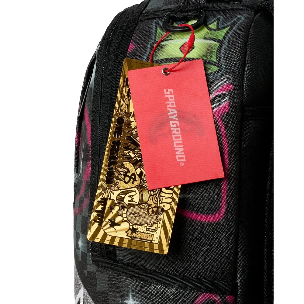 Spray Session Backpack Multi Airbrused Shark Graphic Adjustable Strap SPR326